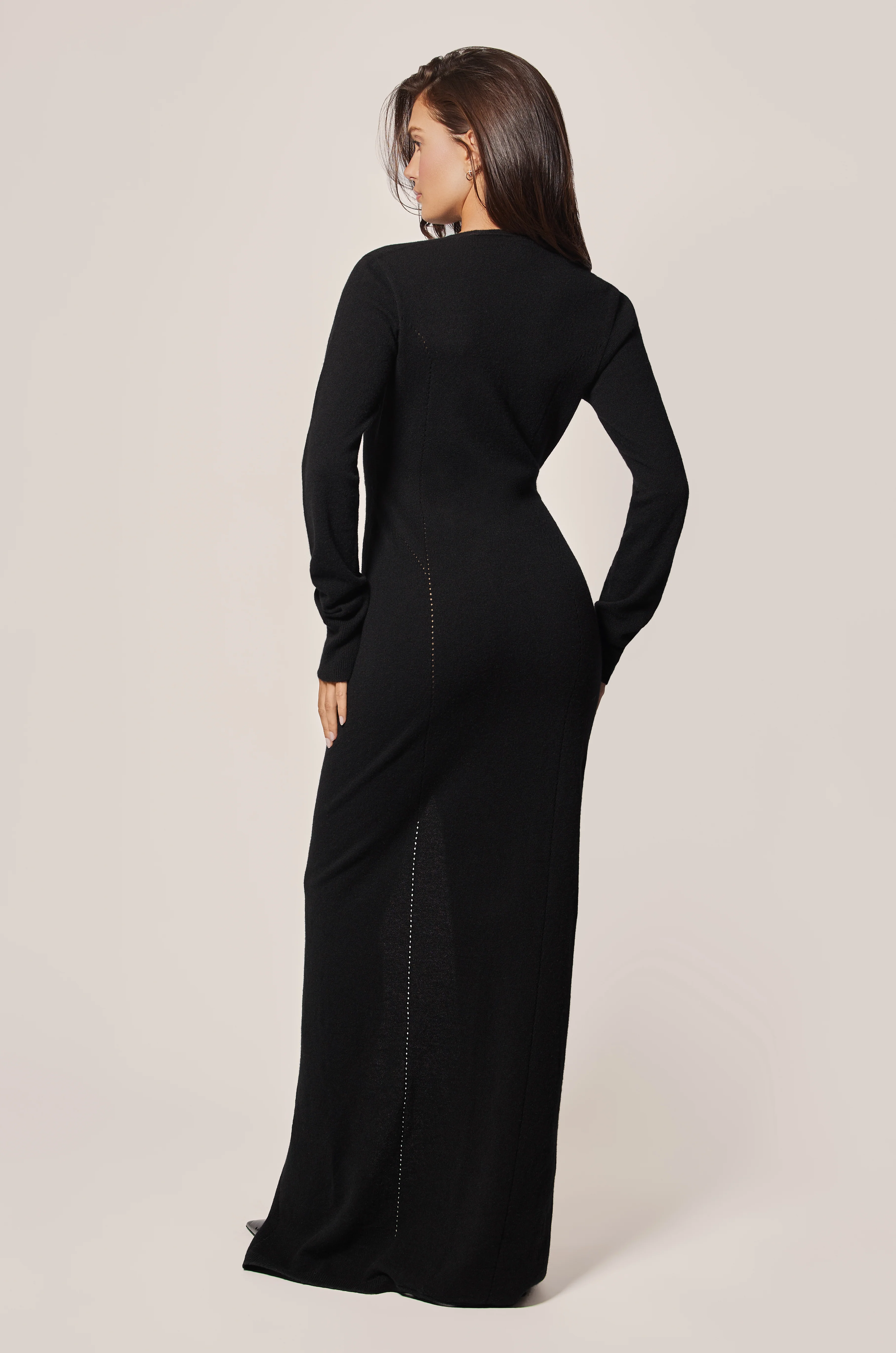 CASHMERE KNIT ROBE DRESS - Image 3