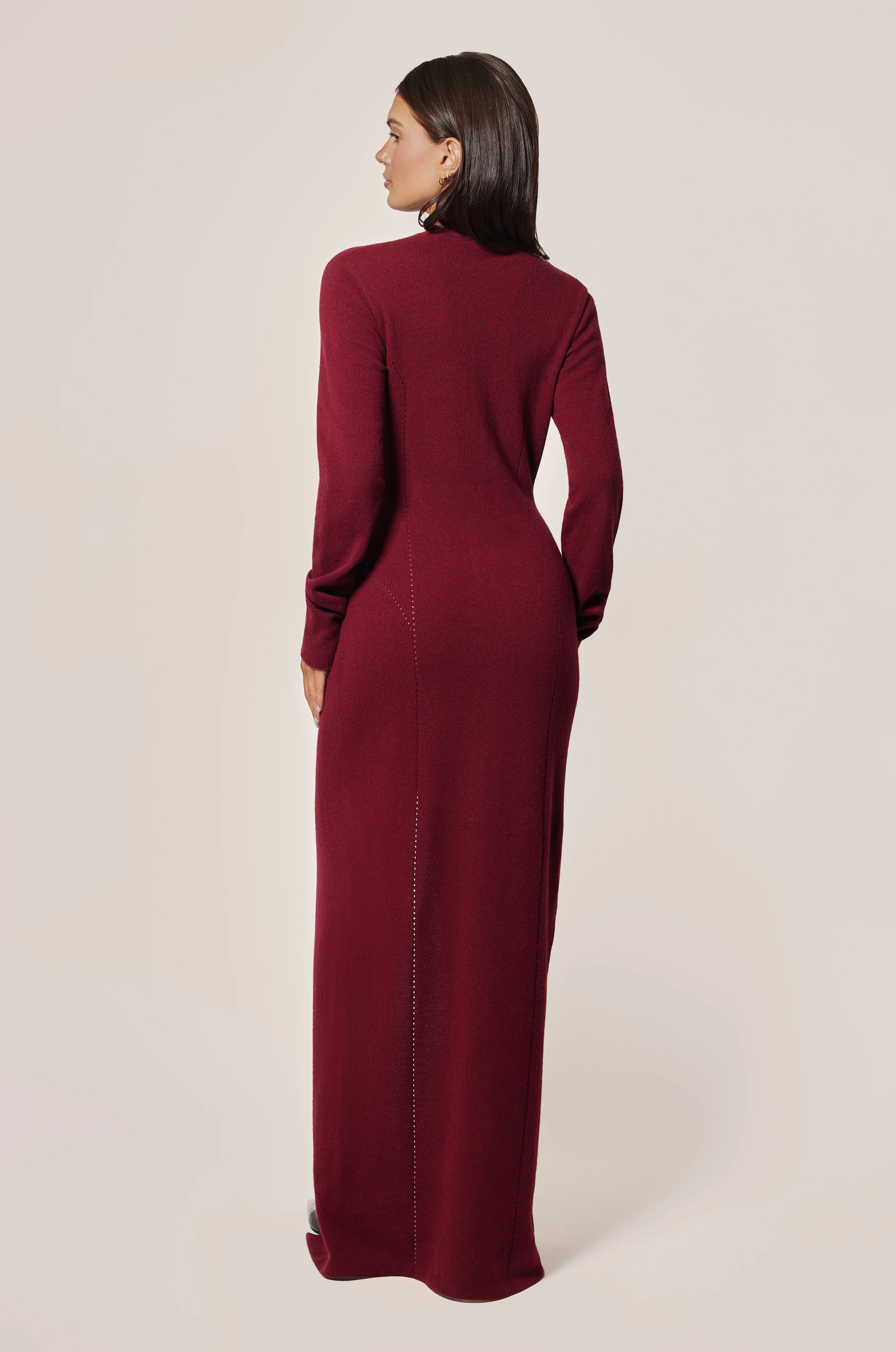 CASHMERE KNIT ROBE DRESS - Image 3