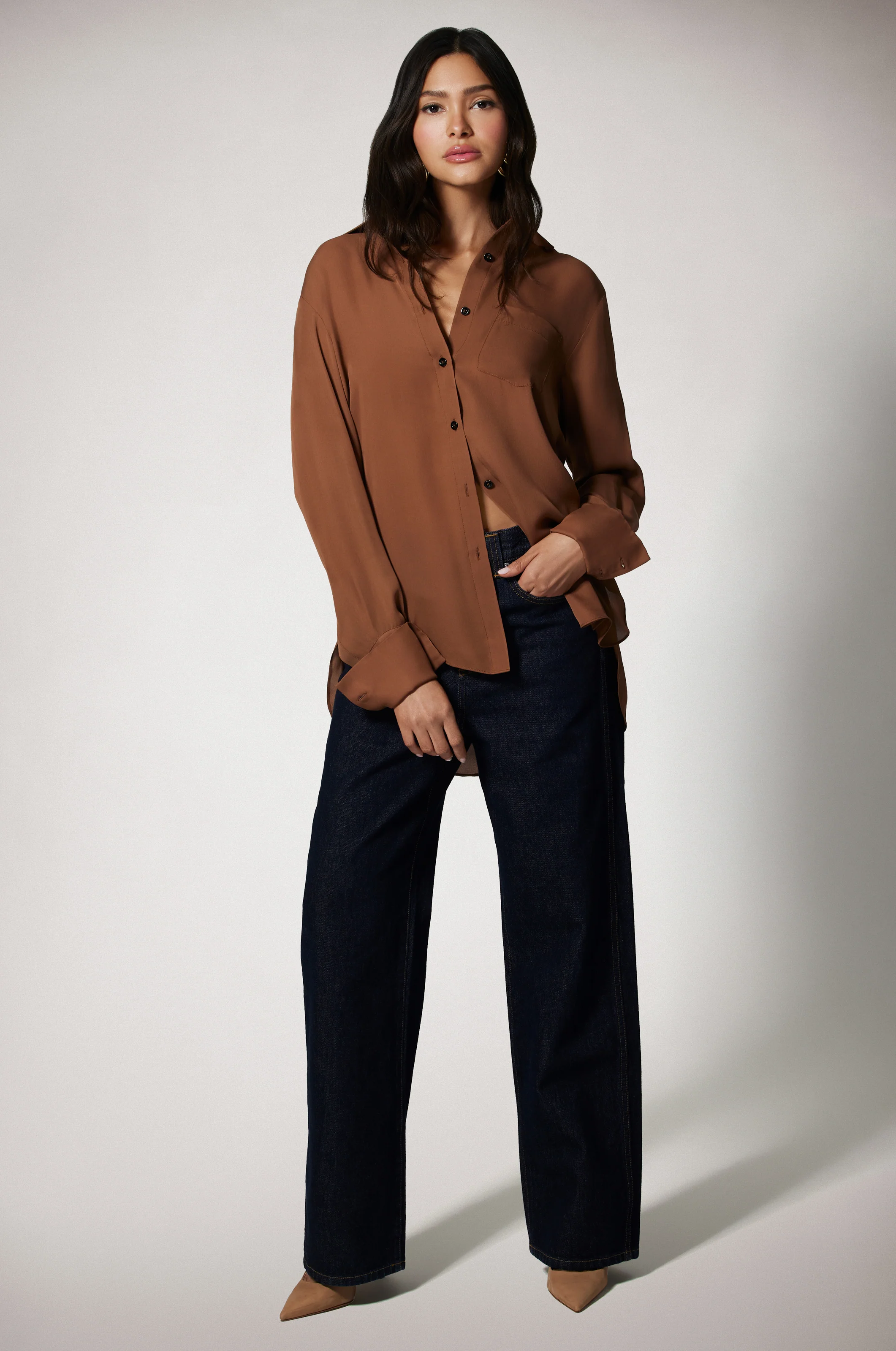 GEORGETTE GIRLFRIEND SHIRT