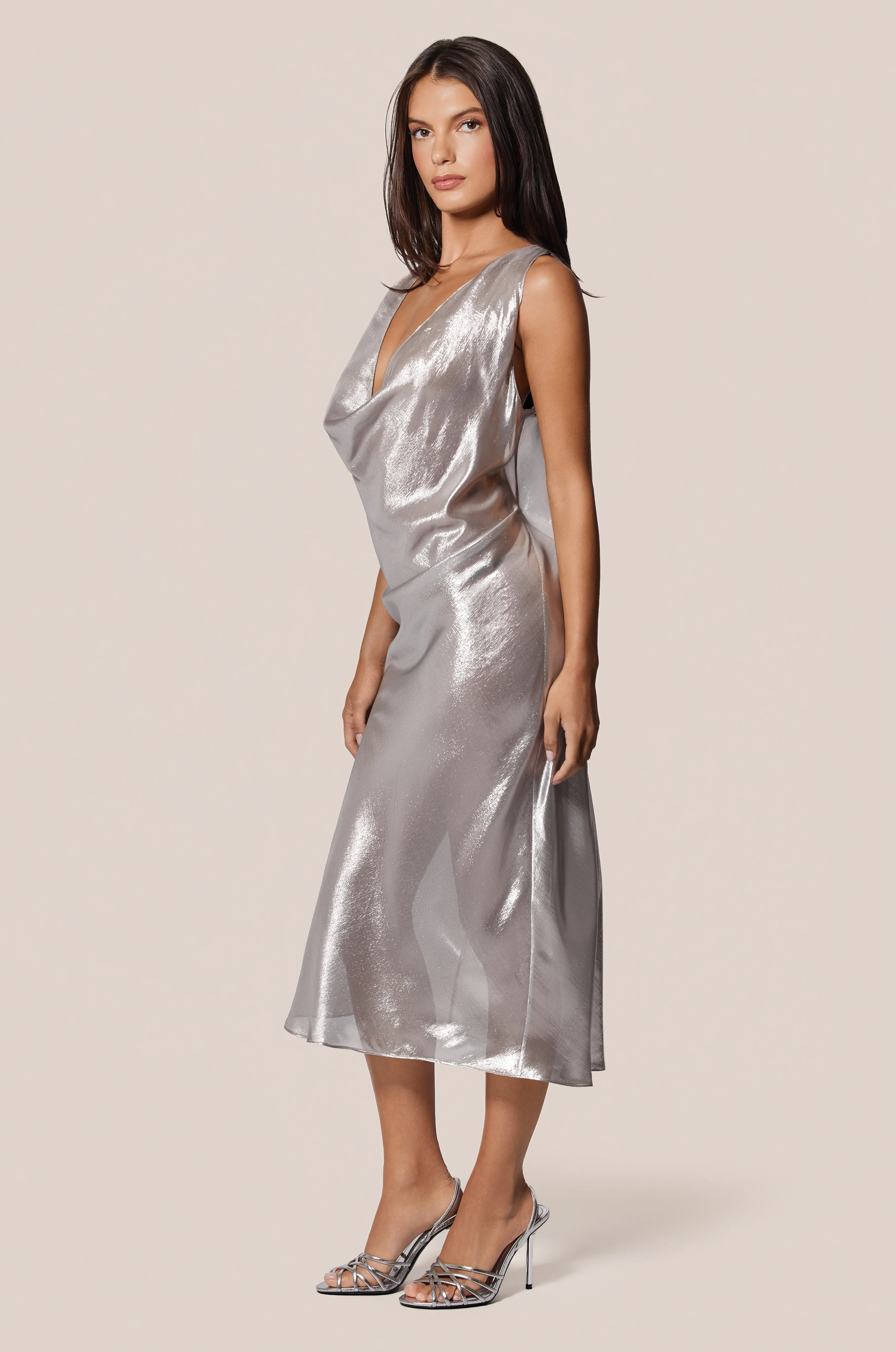 LE DISCO COWL MIDI DRESS - Image 2