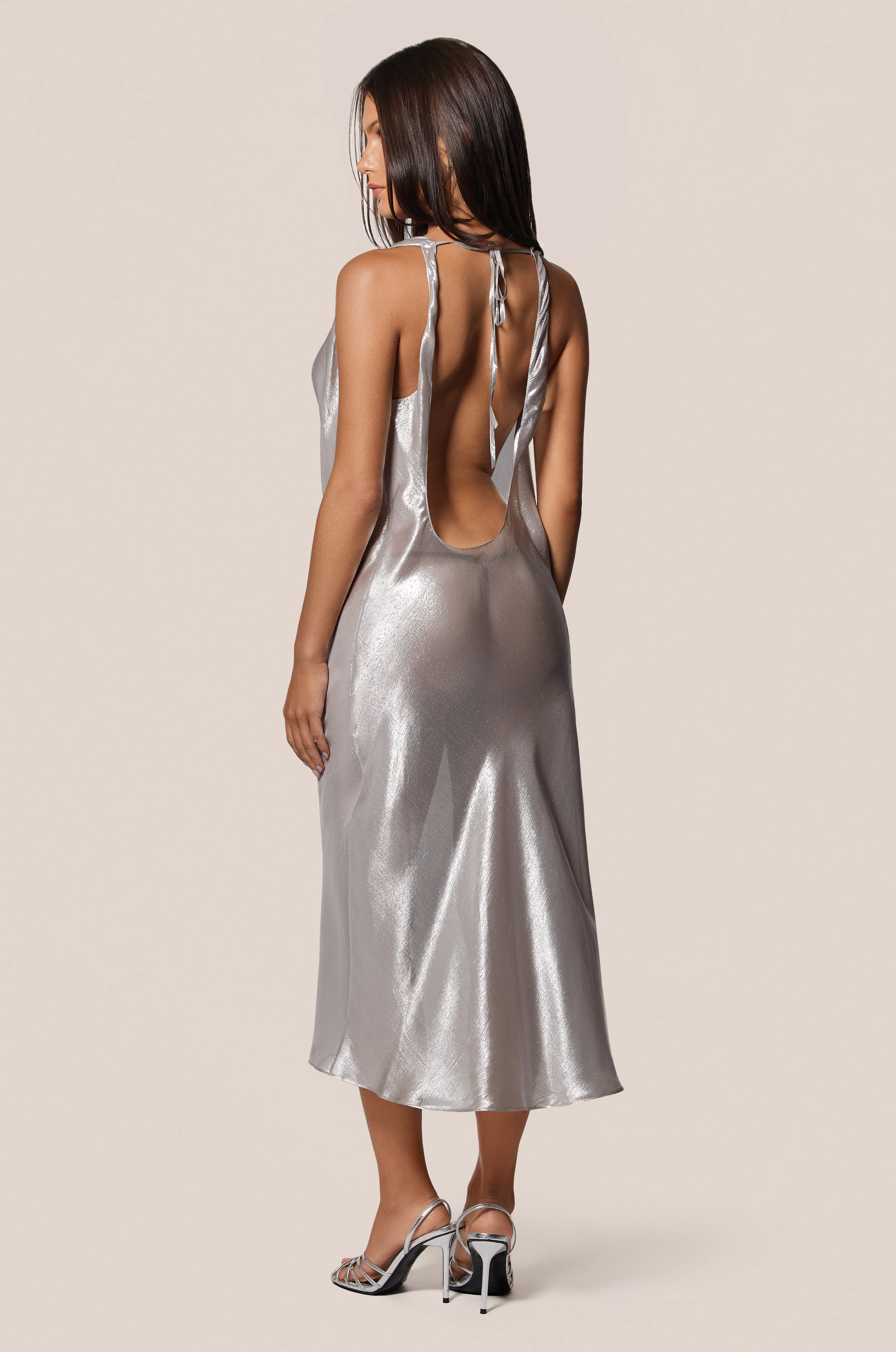 LE DISCO COWL MIDI DRESS - Image 3
