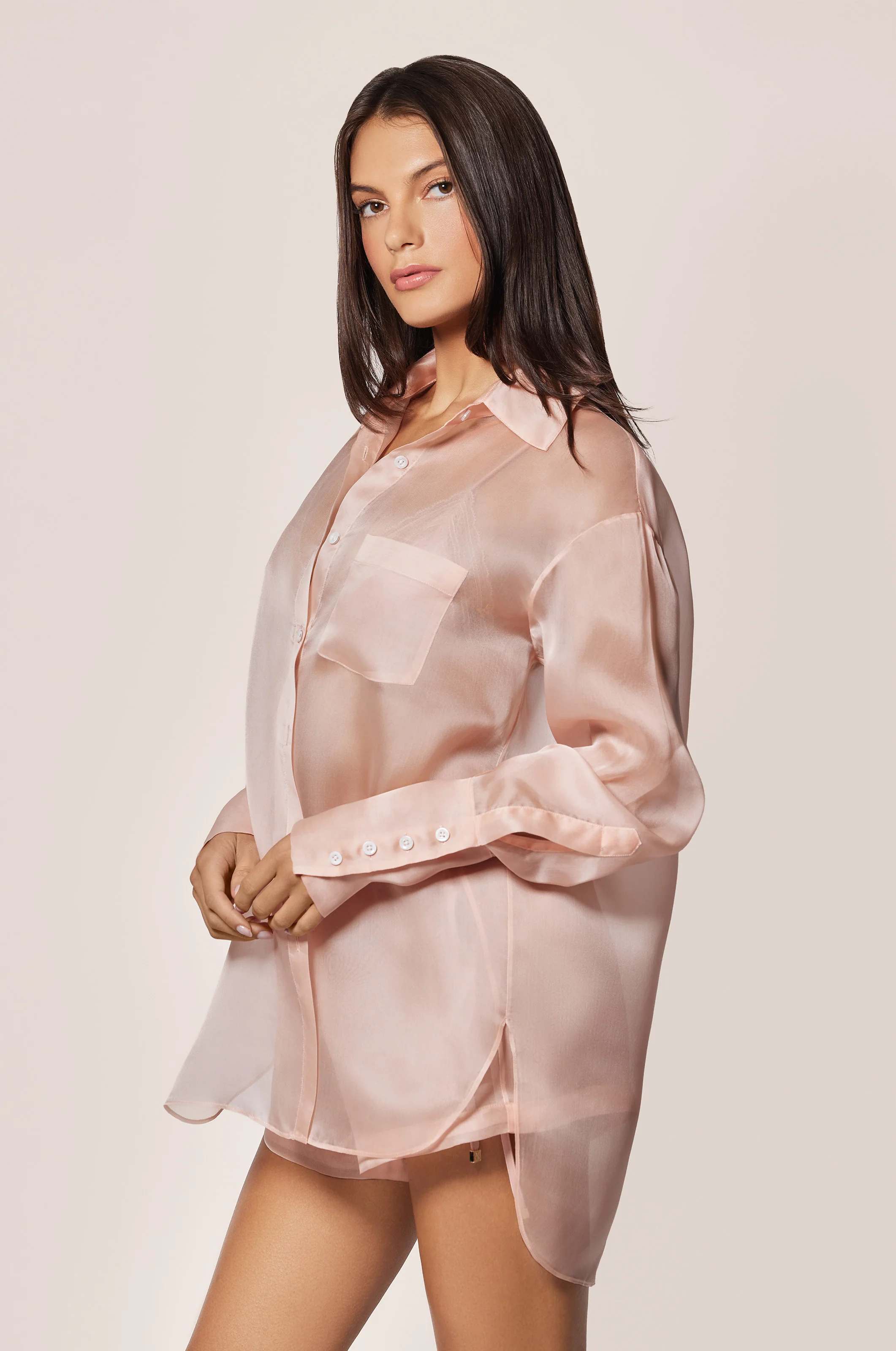 ORGANZA LONG SLEEVE SHIRT - Image 3