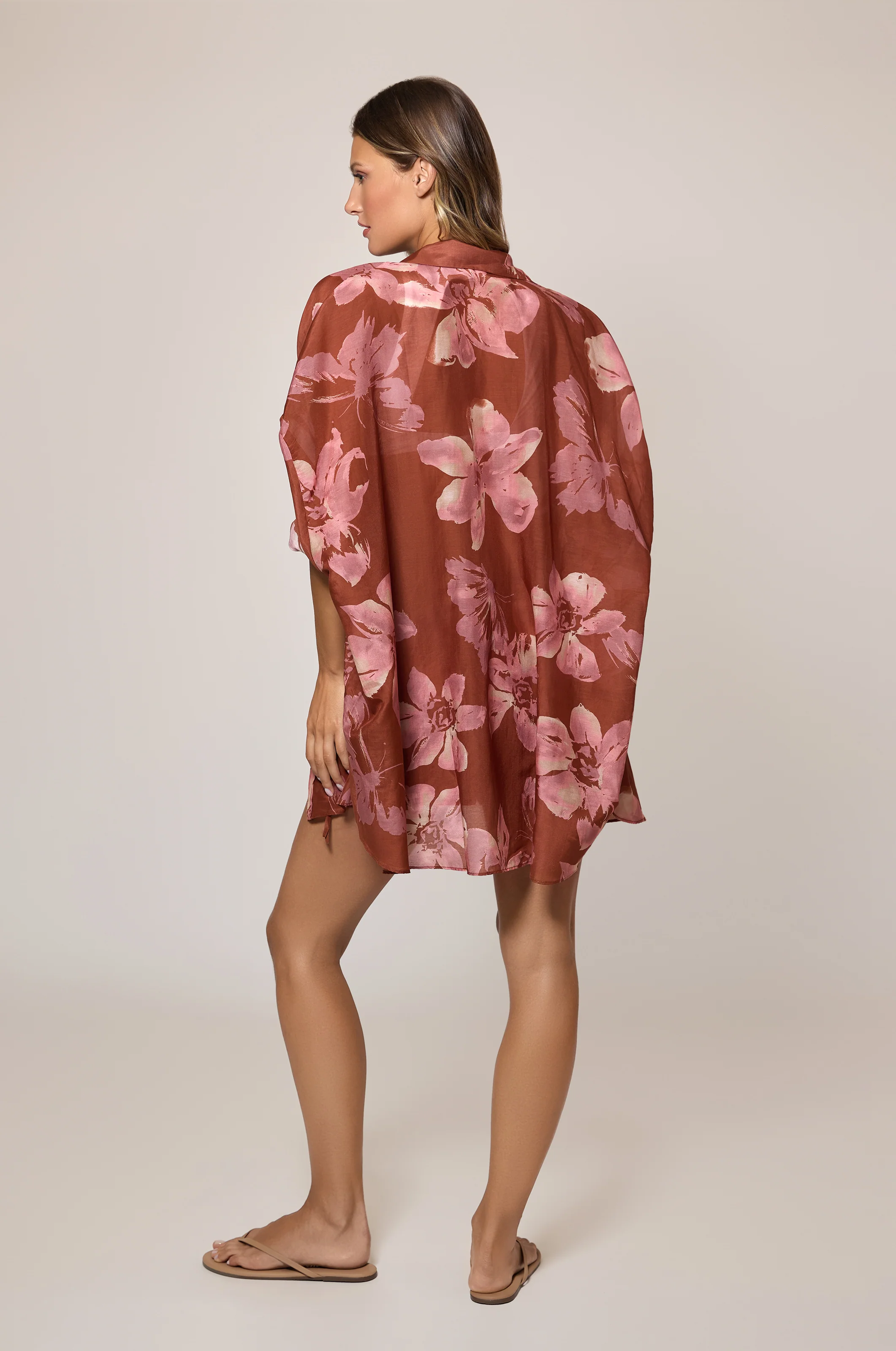 PAPILLON ET ORCHIDEE PRINT SHORT - Image 9
