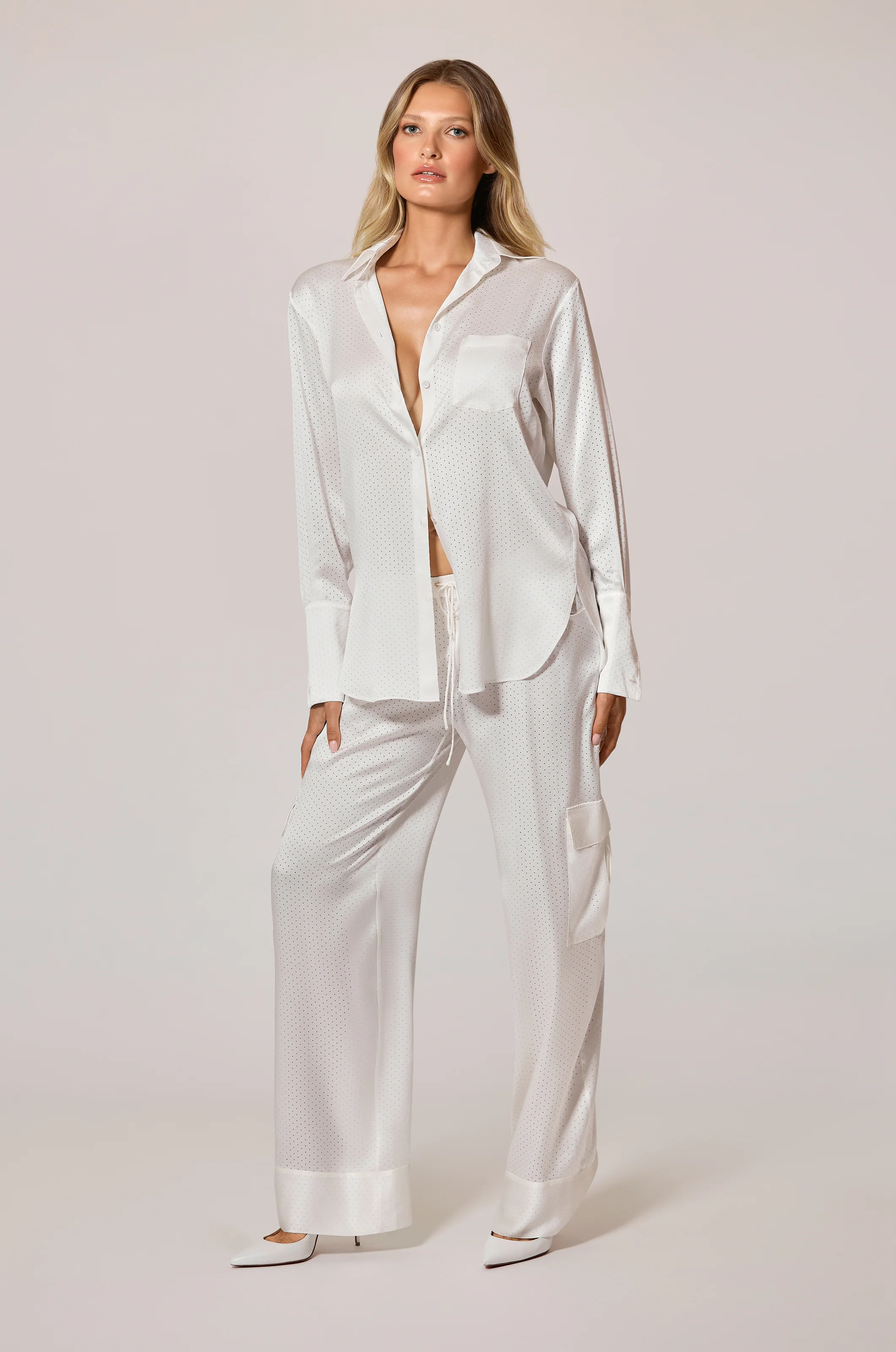 PERFORATED DRAWSTRING PANT
