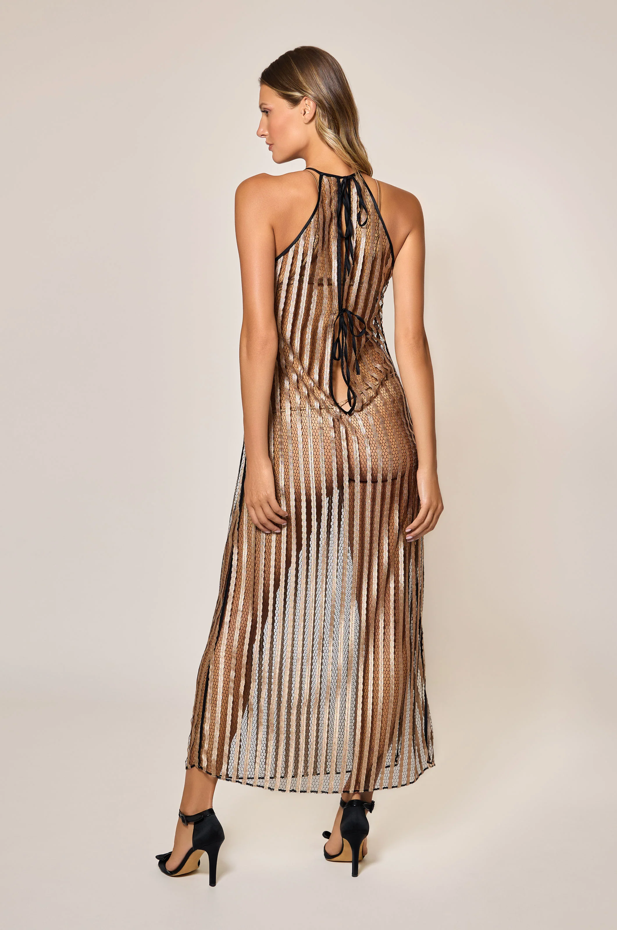 RAYEE HALTER TIE DRESS - Image 3
