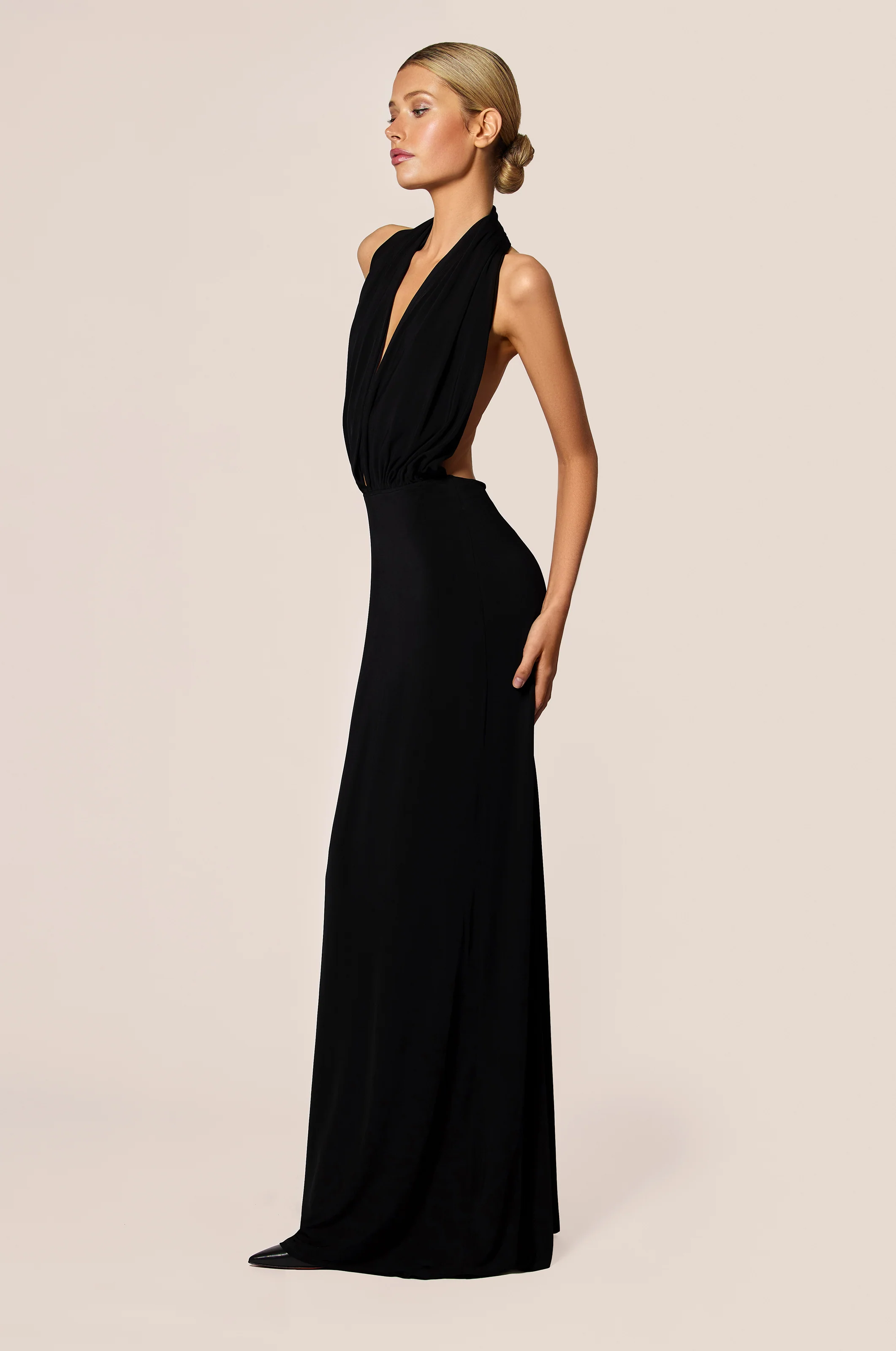 VISCOSE JERSEY HALTER GOWN - Image 2