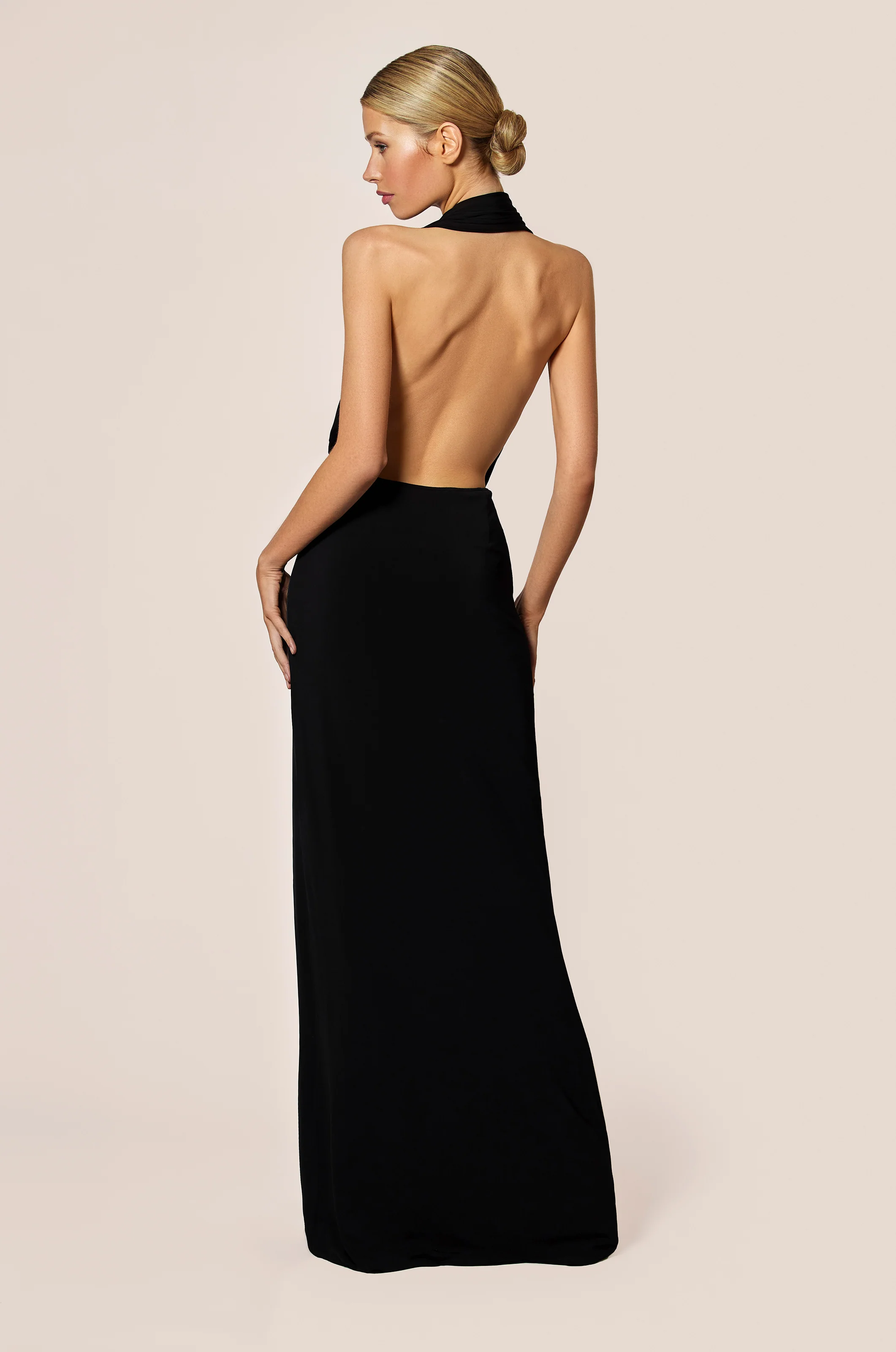 VISCOSE JERSEY HALTER GOWN - Image 3